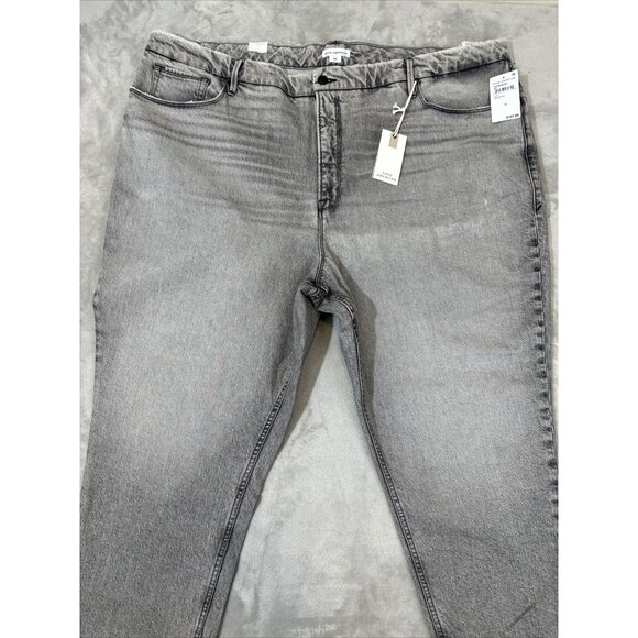 Good American Denim Jeans Gray High Rise Straight Women’s Plus Size 24 - Picture 3 of 16